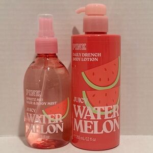 VS PINK NEW Limited Edition Juicy Watermelon Body Lotion & Hair & Body Mist